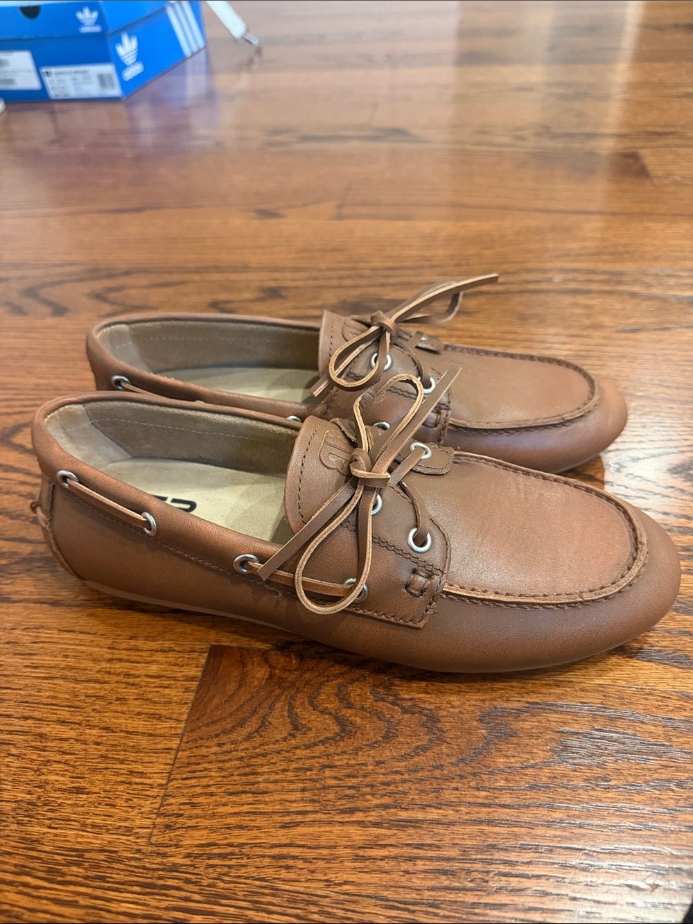 Bibi Lou women’s Brown Leather Boat Shoes size 39